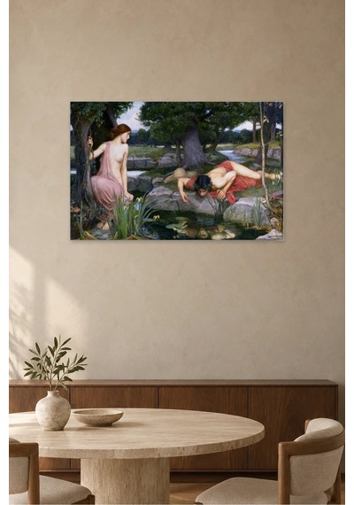 Fida Waterhouse Ekho Ve Narkissos Canvas Tablo Çok Renkli