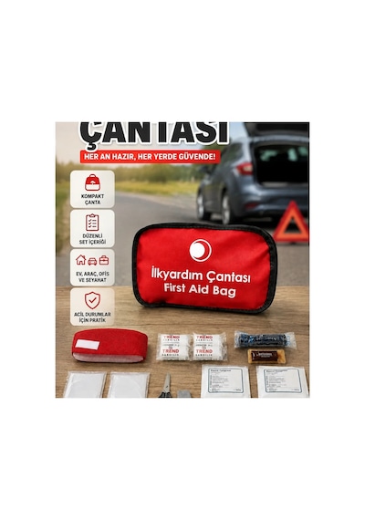 Taşınabilir İlk Yardım Çantası Araç, Ev Ve Seyahat İçin Acil Set