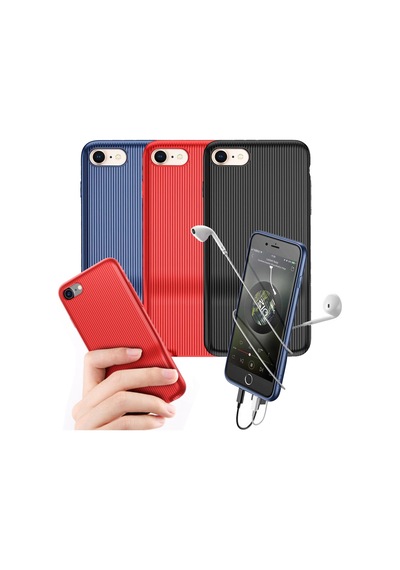 Baseus Apple Uyumlu iPhone 7/8 Kılıf Şarj ve Kulaklık Girişli Audio Case