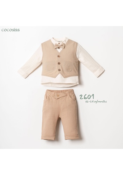 Cocosis Kirınkıl Kumaş Erkek 3 Lü Takım 6-18 Aylık -2601544 - Kahverengi kahverengi