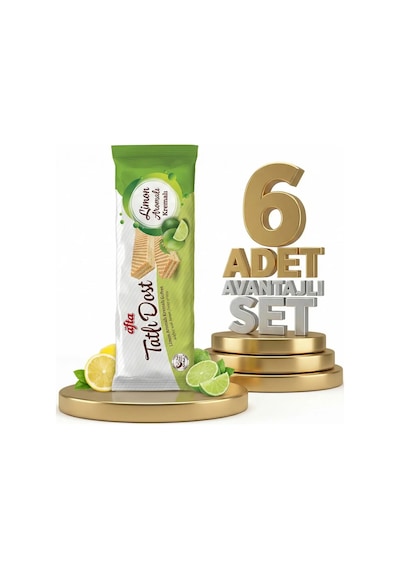Afia Tatlı Dost Limon Kremalı Gofret 6x140 Gr