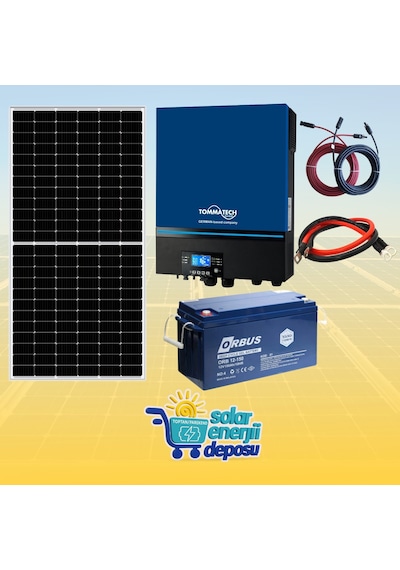 Solar Enerji Deposu 7200w Jel Akülü Güneş Enerjisi Paketi