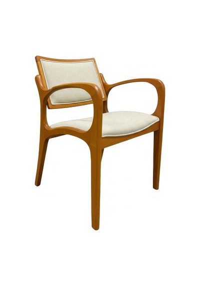 Wellington Döşemeli Ahşap Sandalye Natural - Krem