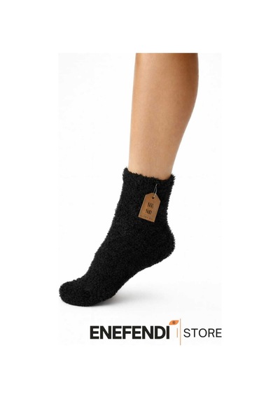 Nf Nd Enefendi 2 Çift Termal Kışlık Peluş Unisex Çorap - Dikişsiz Tüylü Ev Ve Parti Çorabı Kırmızı-siyah 36-41 Renkli