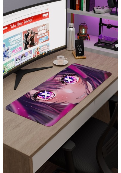 Oshi No Ko Anime V2 - 70x30 Xl Gaming Kauçuk Kaymaz Taban Mouse Pad Fare Altlığı