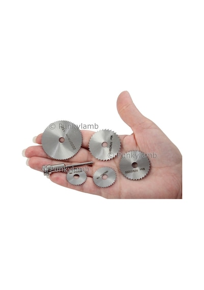 6 Parça Mini Gravür Uç Seti Ahşap Cam Meal Kesici Disk Hobi Seti