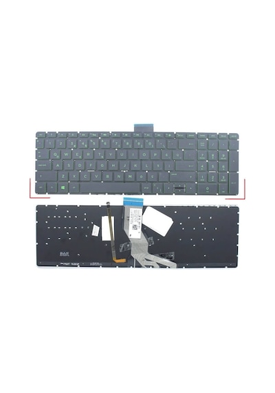 Hp Pavilion Gaming 15-cx Serisi Tpn-c133 Serisi Notebook Klavye Siyah Tr Gaming / Yeşil Tuşlu Işıklı