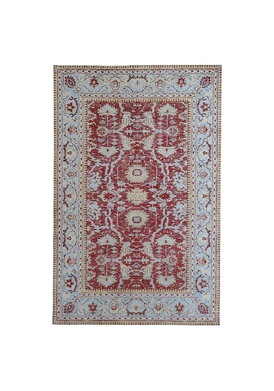 Çam Halı Anatolia 32-073 Etnik Eskitme Desenli Dokuma Tabanlı Yıkanabilir Şönil Salon Ve Oda Halısı Kırmızı