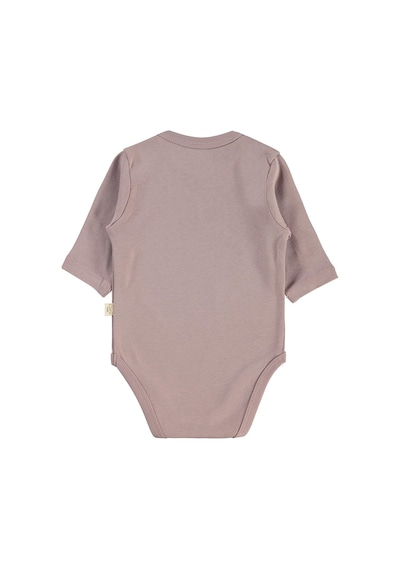 Civil Baby 3 Lü Ayıcık Empirmeli Uzun Kol 0-36 Ay Çıtçıtlı Badi - Bej Taş Rengi