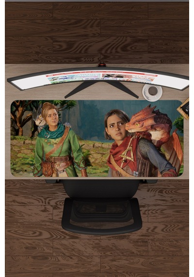 Split Fiction Kaymaz Dikişli Kauçuk Oyuncu Mousepad V3 - 90x40 Xxl Gaming Mouse Pad Fare Altlığı