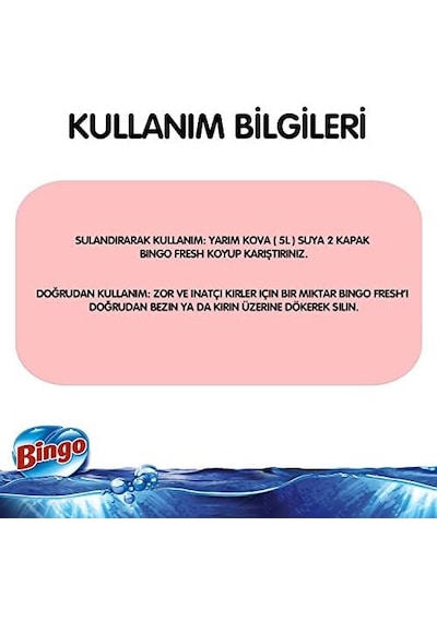 Fresh Yüzey Temizleyici, Lovely, 2,5 Lt 1000'li Set