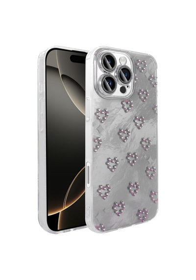 Apple Uyumlu iPhone 16 Pro Kılıf Kamera Korumalı Figürlü Zore Ponti Silikon Kapak - Beyaz Beyaz