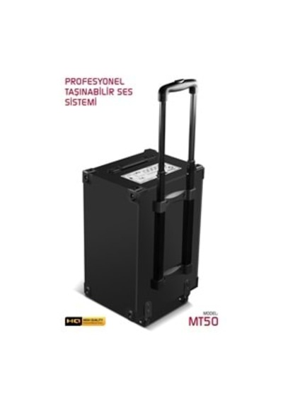 Powerway Mt50 Şarjlı Mikrofonlu Hoparlör Karaoke Sistemi Taşınabilir Amfi Büyük Bluetooth Hoparlör