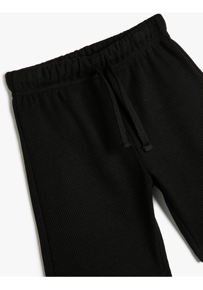 Koton Basic Şort Beli Bağlamalı Pamuk Karışımlı Siyah 4skb40011tk 4SKB40011TK999 Siyah