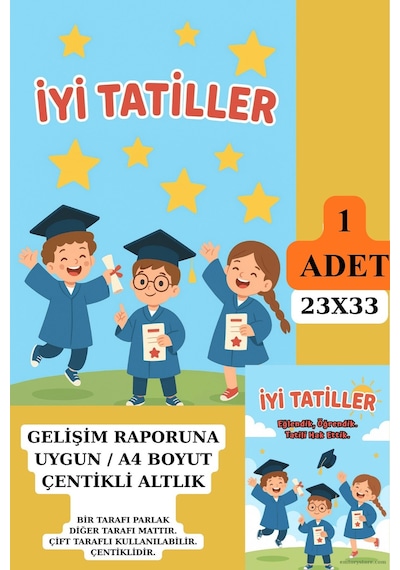 20 Adet Gelişim Raporu Karne Kılıfı Altlık - No2