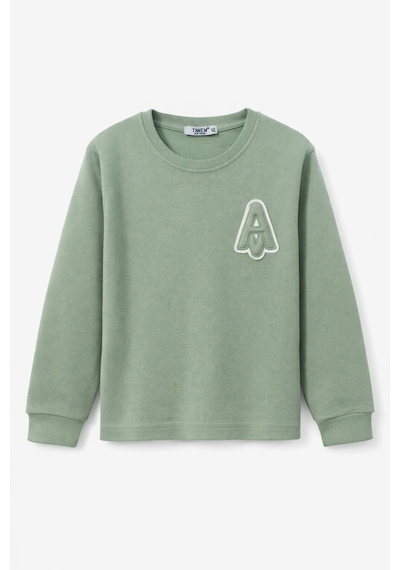 Tanem Kids Erkek Çocuk Jakarlı Mavi Örme Sweatshirt Mavi