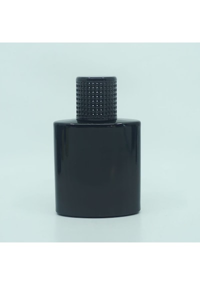 Parfüm Şişesi 50 Ml 2 Adet Özel Siyah Elips Kolay Kapama Boş Şişe