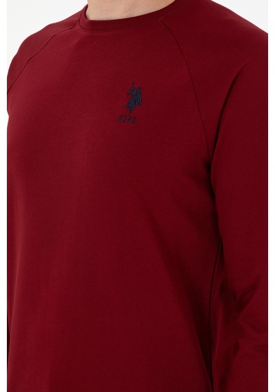 U.s. Polo Assn. Erkek Bordo Sweatshirt 50289030-vr014 Bordo