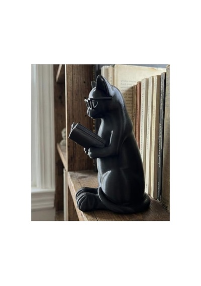 Kedi Temalı Dekoratif Biblo, Kütüphane Aksesuarı