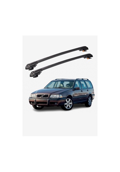 Volvo Xc70 1998-2000 Trx1 Thunder Carrier Kilitli Ara Atkı Taşıyıcı Tavan Barı Siyah