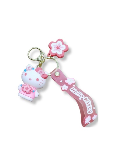 Hello Kitty Turquoise Edition 3d Figürlü Turkuaz Bilek Kayışlı Anahtarlık - 1 Adet
