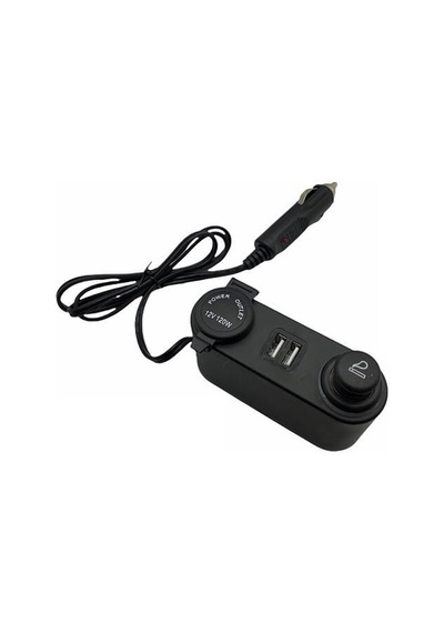 12v 120w Çakmak Soketi (Enerji Soketi) (Çakmak + Usb 2 Şarjlı 6a) (Kablolu)