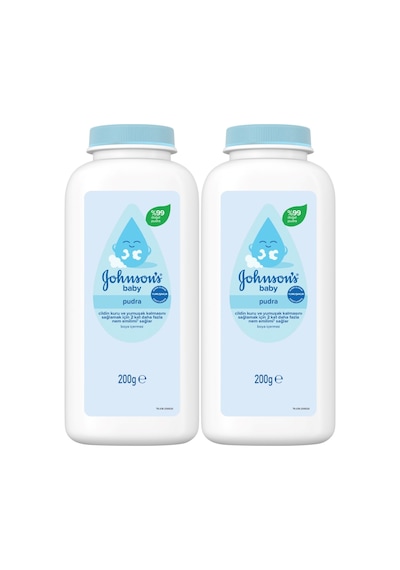 Johnsons Baby Bebek Pudrası 200gr Klasik %99 Doğal 2 Li Set