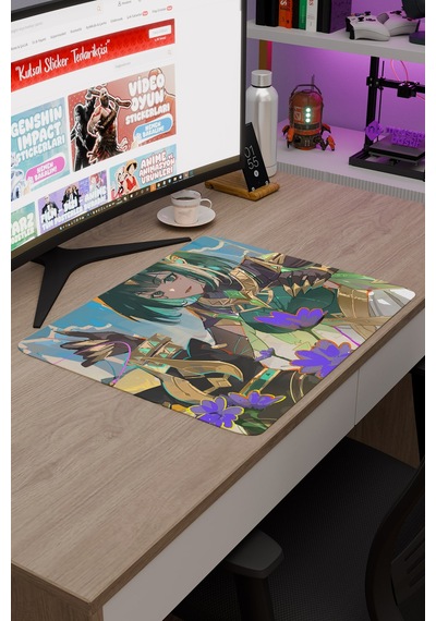 Nefer Genshin Impact Anime Oyuncu V3 - 48x40 Xl Gaming Mouse Pad Fare Altlığı