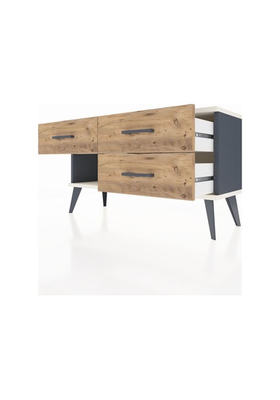 Arges Şifonyer 3 Çekmeceli 88x30x48 Antrasit-aytaşı/çam Aytaşı/çam Arges Şifonyer 3 Çekmeceli 88x30x48 Antrasit-aytaşı/çam Aytaşı/çam