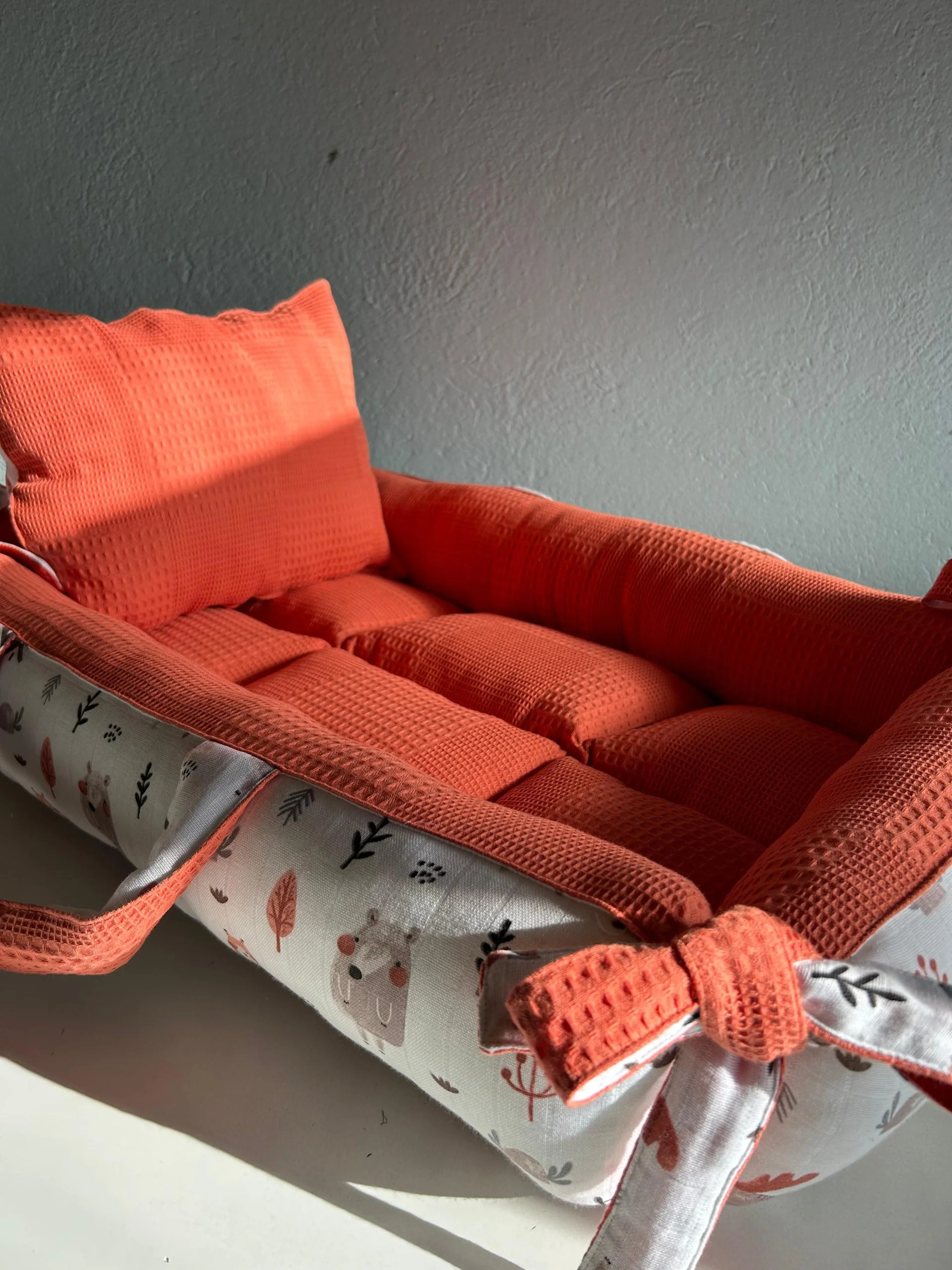 %100 Pamuk Çok Amaçlı Çift Katlı Çift Kullanımlı Müslin Anne Yanı Yatağı Trnc Gyk 40 x 90 x 10 CM