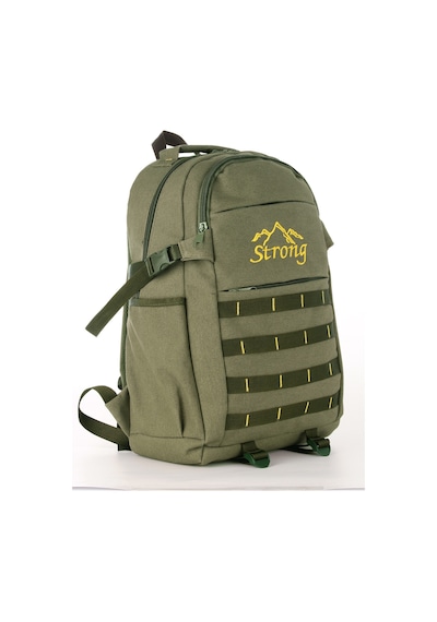 Strong Unisex Kanvas Kumaş Laptop Bölmeli Outdoor Sırt Çantası Dağcı Sırt Çantası Haki Yeşil