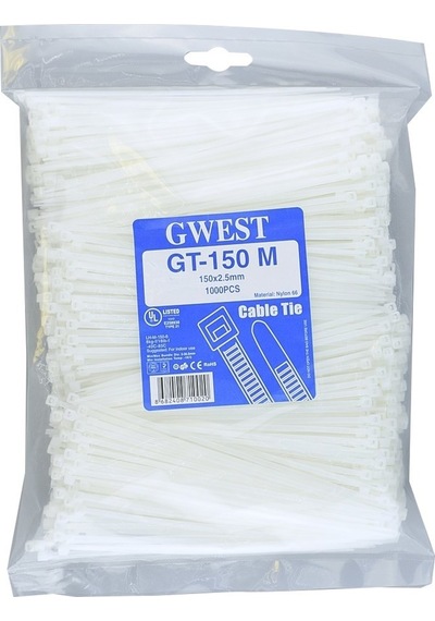 Gwest Gt 150 M 1000 Adet 150x2.5mm Beyaz Kablo Bağı