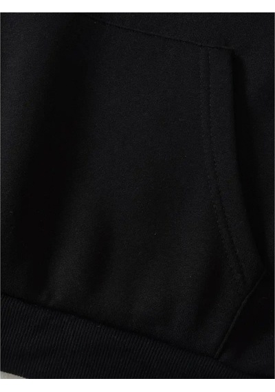 Uyguntarz Unisex Toji X Japon Baskılı Kapüşonlu Sweatshirt siyah