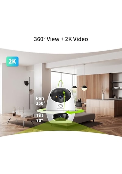 P1 Iç Mekan Wi-fi Kamera Aı Algılama 360 Pan Gece Görüşü 256 Gb A Kadar Microsd Ve Ve Alexa İle Çalışır Yapay