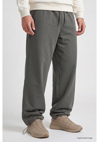 TOMMYLIFE Haki Lastikli Erkek Baggy Eşofman Alt - 82200