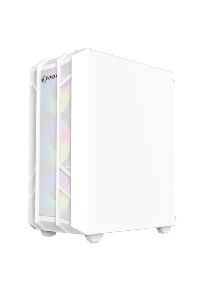 Zoko Hunter 4x12 CM ARGB Fan Mesh Panel Temperli Cam Bilgisayar Kasası Beyaz