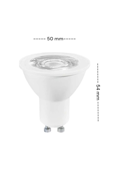 Gu10 Led Ampul 4.5w 6500k Beyaz Işık 350lm, 36 Işık Açısı, 10'lu Ekonomik Paket, Enerji Sını Standart