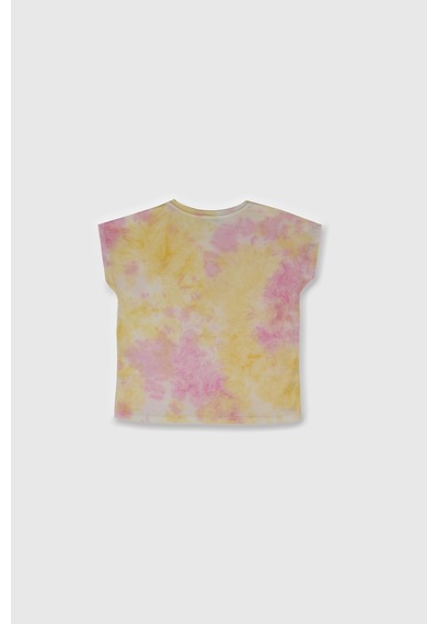 United Colors Of Benetton Benetton Kız Çocuk Batik Tişört 17077 Pembe