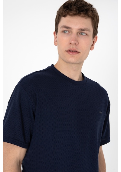 U.S. Polo Assn. Erkek Comfort Fit Bisiklet Yaka Lacivert Tişört 50308814-VR033