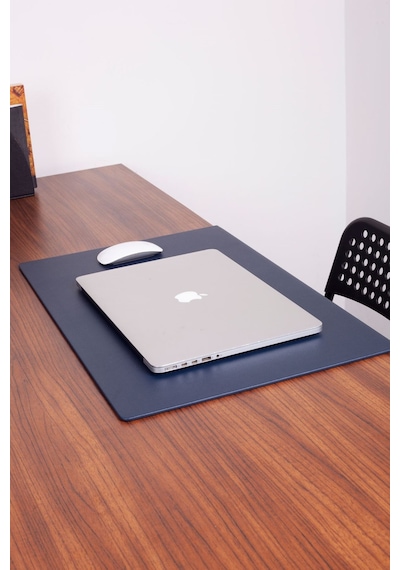 Turgut Office Deri Masa Sümeni Lacivet Kenar Korumalı 60 x 40 CM