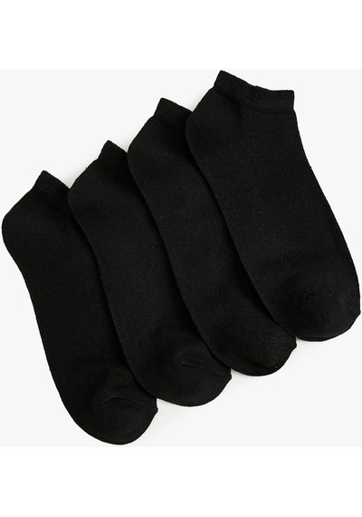 Koton Basic 4'lü Patik Çorap Seti Siyah 4sam80012aa 4SAM80012AA999 Siyah