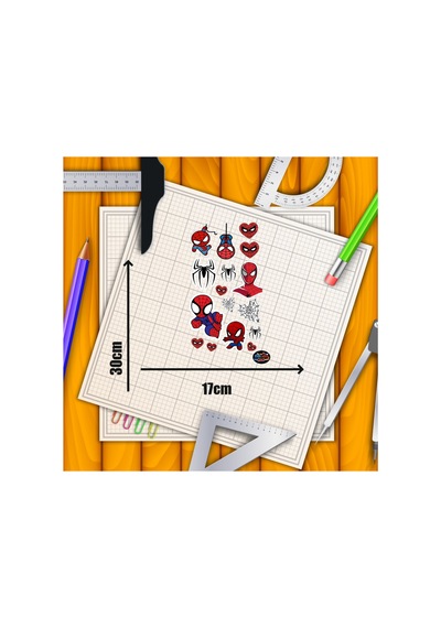Örümcek Adam Mini Kahraman Sticker Seti 17x30 Cm Spider-man Temalı Laptop Ve Defter Dekoratif Çıkartma