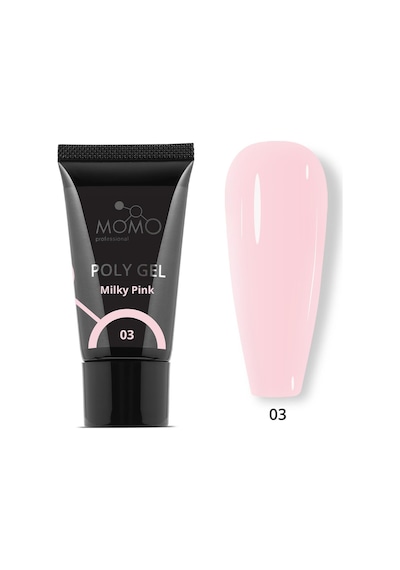 Momo Professional Protez Tırnak İçin Poly Gel Poli Jel No.03 Açık Pembe 30 Gr