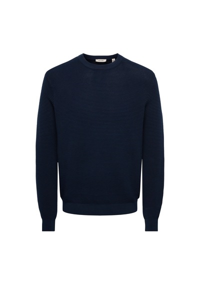 Only & Sons Onsron Reg Ls Crew Neck Knıt Noos Dark Sapphire Çok Renkli