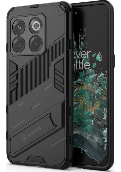 OnePlus Ace Pro-10T Matrix Serisi Standlı Kılıf -Siyah