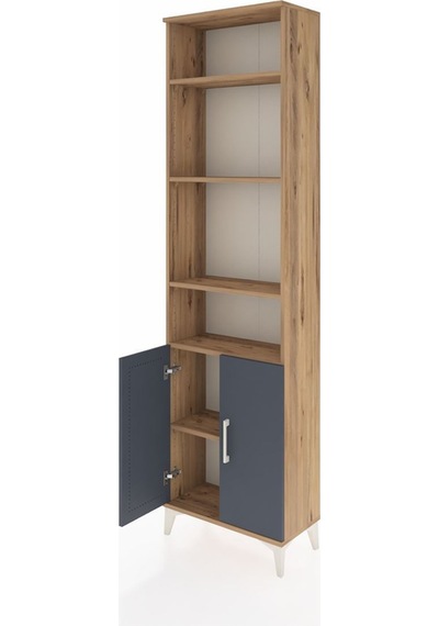 Arges Dolap 5 Raflı 2 Kapaklı 60x30x221 Çam-antrasit Atlas Çam
