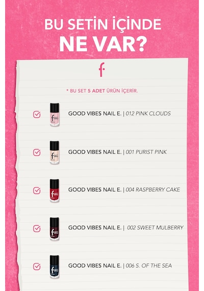 Good Vibes Only 5 Li Oje Seti SET285