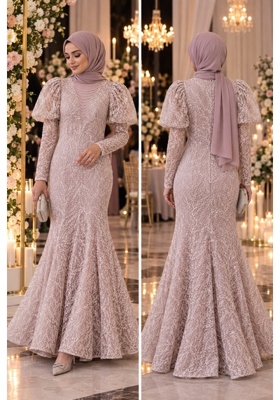 Gül&can Butik Tesettür Abiye Şıklık Ve Zarefet Birarada Pembe