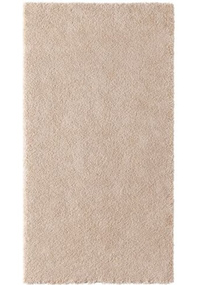 Halı 80x150 Cm Kırık Beyaz-Bej Renk Parlak Tüyler Yıkanmaz Modern Halı