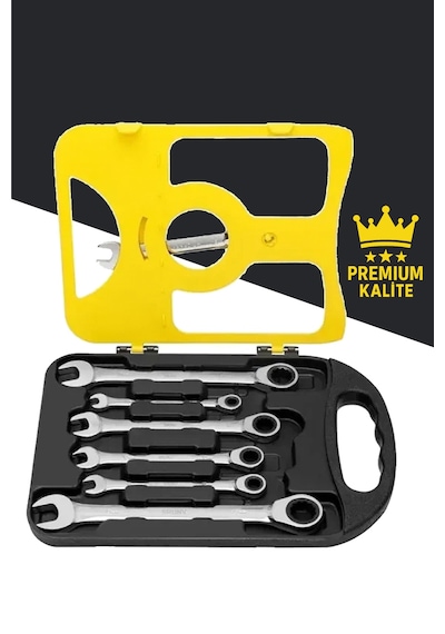 Premium Mafsalsız Cırcırlı Anahtar Takımı 7 Parça Profesyonel Kullanım İçin Kaliteli Set